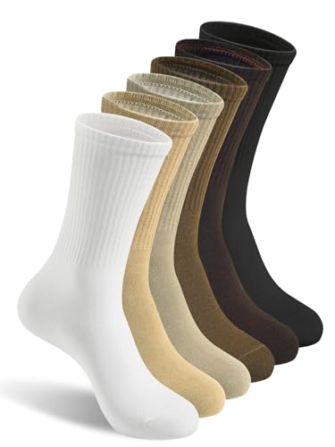 Image of HAVE A TREE 3-12 Pairs Womens Crew Lightweight Thin Calf Socks Size 6-11 | Lightweight thin crew calf socks for women, soft breathable comfort, perfect fit, durable everyday wear at great value.
