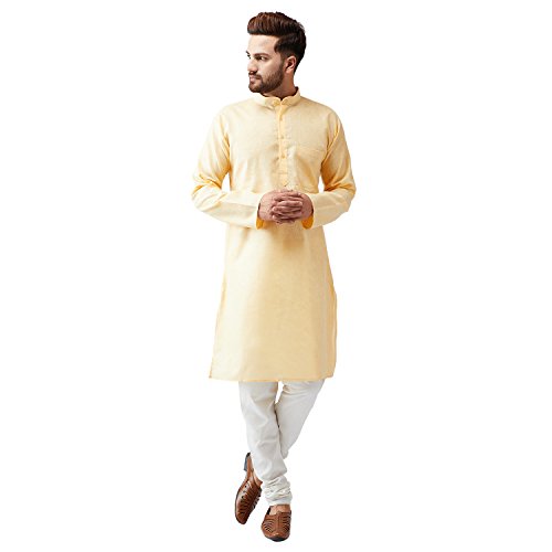 Image of SOJANYA (Since 1958, Men's Silk Blend Grey Kurta Pyjama & Silk Blend Jacket Combo