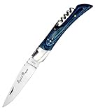 Hand made traditional design laguiole artisan 5571 Blue Hardwood Sommelier Corkscrew Knife 12cm Blade