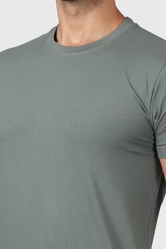 Image of Men's Crew Neck Slim Fit Gym Sports T-Shirt
