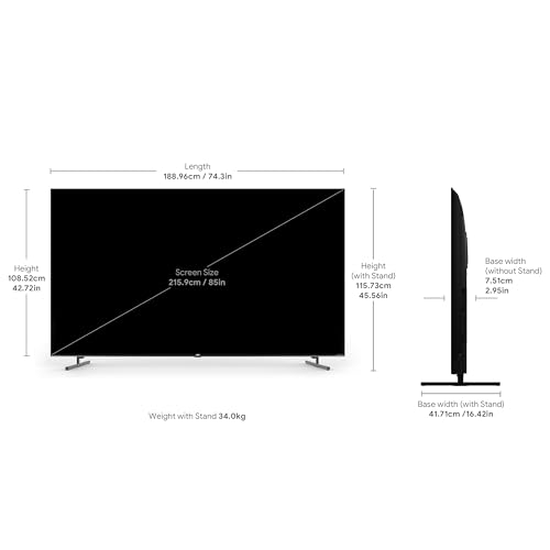 Image of acer 215 cm (85 inches) Super Series 4K Ultra HD Smart QLED Google TV AR85QDXGU2875AT (Black) 2024 Model