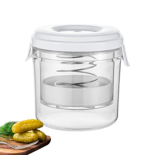 Tarro de fermentación para la fermentación de pepinos, 1300 ml, recipiente de almacenamiento hermético con boca ancha, recipiente de vidrio para el almacenamiento de alimentos, para almacenamiento de
