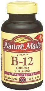 Nature Made Vitamina B-12 1,000 mcg Liberación de tiempo - 300 Tabletas