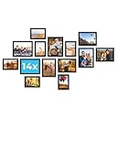 PHOTOLINI Schwarze Bilderrahmen Set verschiedene G...