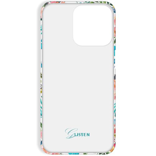 Coque iPhone 14 Pro GlamCase rigide florale rose et sarcelle - 7