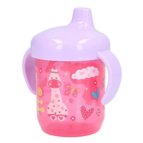 SUNGOOYUE Copa Ergonómica para Bebés, Taza de Entrenador Infantil a Prueba de Fugas con Diseño de Boca Ancha para una Fácil Limpieza, a Prueba de Derrames de 260 Ml para Bebés o Niños Pequeños,
