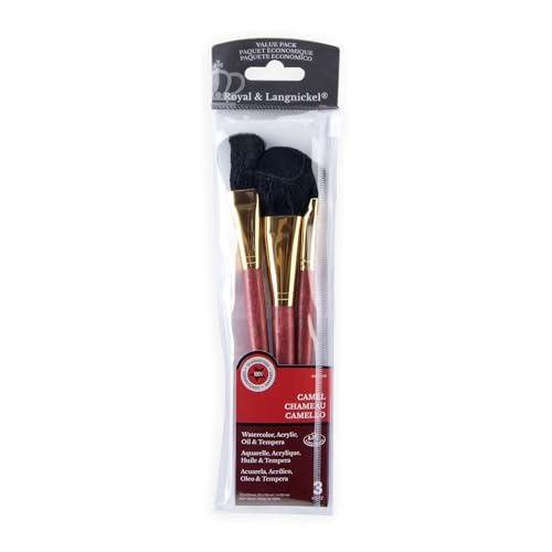 Royal & Langnickel RSET-9147 Set de pinceaux estompeurs poil de chameau 3 pièces