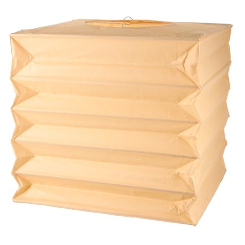 GETAJGHSD 折りたたみ可能な純色紙灯籠吊り下げライトカバー 天井照明用和紙シェード 耐久性のある紙と素材 柔らかな光で目を保護 家用装飾