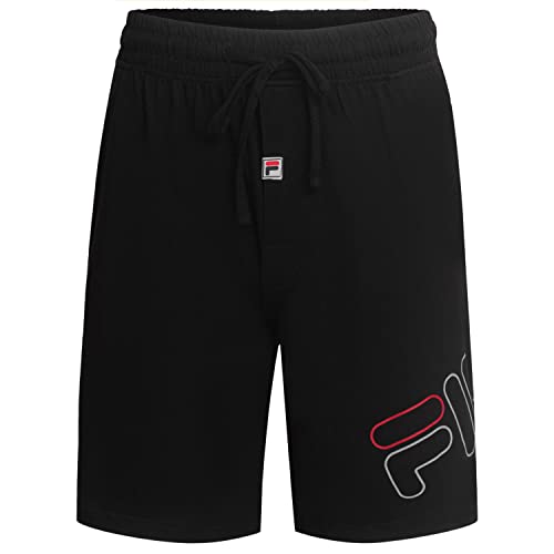 Image of Fila Men's 100% Brushed Jersey Pajama Night Sleep Short, Various Pack Size Options (Single Pack or 2 Pack)