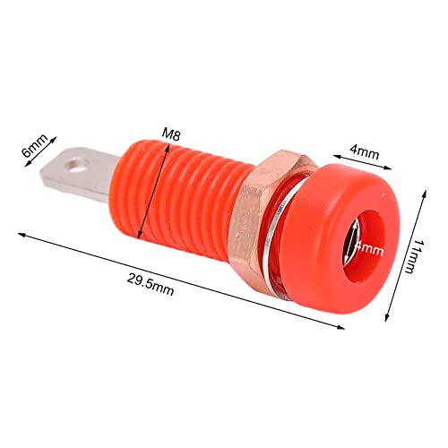 Image of 10pcs 4mm Banana Jack Socket Banana Jack Connector Panel Mount Binding Post Connector Adapter Panel for Electronic Instrument (Red)