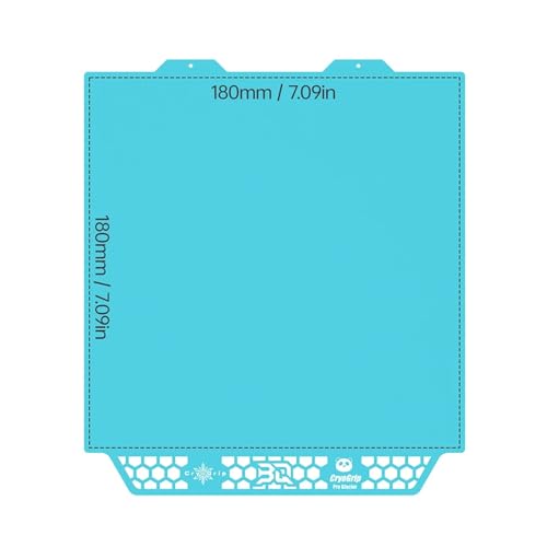 CryoGrip Pro Glacier Panda �r���h�v���[�g - 180x180mm ���ʃe�N�X�`�����H�X�v�����O�X�`�[���ABambuLab A1 Mini 3D�v�����^�[�Ή�(1 PC)