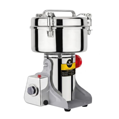 Image of Commercial Electric Masala Grinder 1000g | 2800W Stainless Steel Spice Grinding Machine | High-Speed Grinder for Dry Masala, Coffee Beans, Herbs, Grains & Seeds | 25000 RPM