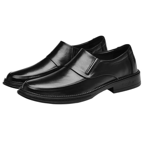 Men Vegan Leather Monk Strap Shoes Slip On Pointed Toe Apron Toe Non Slip Rubber Sole Low Top Block Heel Work Comfortable2