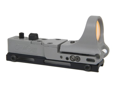 C-MORE Systems Railway Red Dot Sight with Standard Switch, Gray, 4 MOA