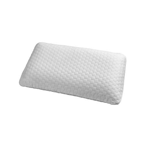 ABAKUHAUS Memory Kopfkissen, aus 100% Neuen Reinen Visco Flocken Waschbarer doppelter Kopfkissenbezug aus Microfaser Gewebe, Optimaler Komfort Atmungsaktiver Orthopädie, 40X70 cm, Weiß