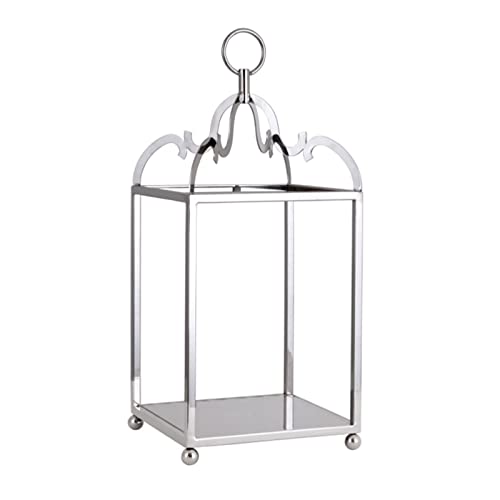 Soporte cuadrado de acero inoxidable para tartas de postre con asa y patas antideslizantes, soporte creativo para cupcakes, ideal para hoteles, repostería, bodas, cumpleaños, fiestas y frutas ( )