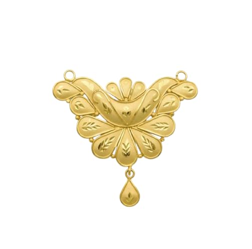 Gold Plated Traditional mangalsutra Pendant for Women, Copper Base, High Polish Finish, 5 cm, 9 Gram, Ethnic Bridal Wear-image-34