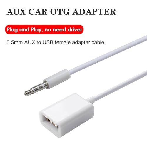 Cable adaptador de audio Jack 3.5mm macho a USB hembra miniatura 3