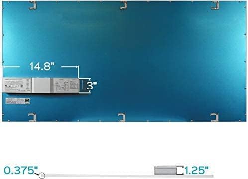 Miniatura 5 de LED ENERGY PLUS Luz de panel plano LED de 2 x 4 con batería de emergencia, 50 W 3000 K4000 K5000 K, 0-10 V regulable, 6500 lúmenes, luces de techo