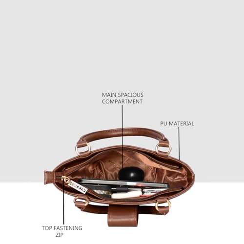 Image of ESBEDA Structured Top Handle Handbag | Ladies Purse | Stylish Handbag | Gift Bag For Women