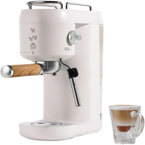 コーヒーマシン エスプレッソマシン 20Bar圧力 大容量 取り外し可能な水タンク 目に見える半自動家庭用ミルク泡立て器 小型110Vグラインダー 小型軽量 ワンボタン操作 ステンレススチール お手入れ簡単 家族への新年ギフト/新築祝い/誕生日ギフト