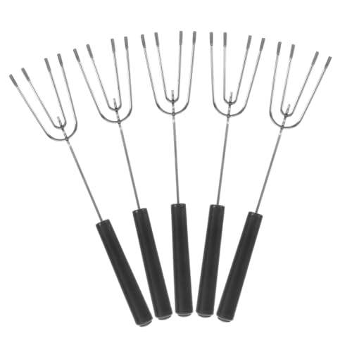 GRIRIW 5pcs Chocolate Dipping Forks Strong Steel Nut Forks for Fondue Cheese Candy Dipping Tools Set for Making