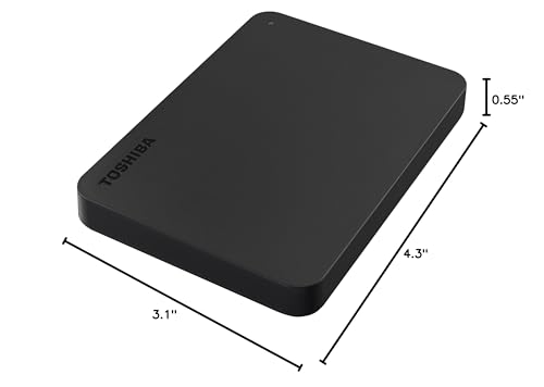 Image of Toshiba Canvio Basics 2TB Portable External Hard Drive USB 3.0, Black - HDTB420XK3AA