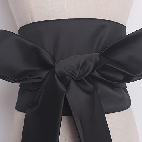 Women Wide Japanese Obi Belt Satin Faux Silk for Kimono Yukata Corset Waistband Girdle2