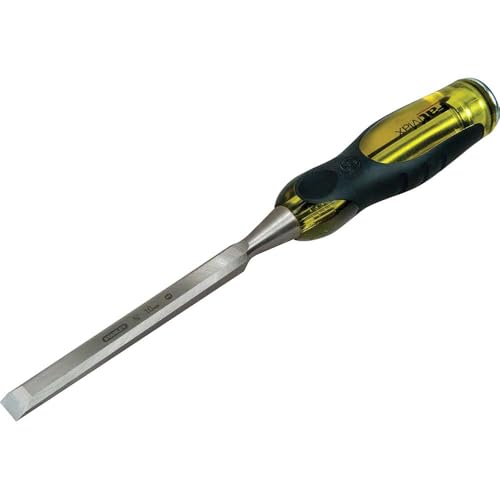 STANLEY 0-16-251 - Ciseau Bois Dynagrip Prof - Taille : 6 Mm - Gamme FATMAX - Ciseau Indémanchable Et Incasable - Poignée Ergonomique Bi Matière - Lame...