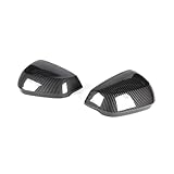 MOMOBP 2 Stück Ersatz-Spiegelkappen in Carbonfaser-Optik, kompatibel mit Audi SQ2 2018–2024, Spiegelkappen im sportlichen Stil, fahrzeugspezifisch, präzise Passform(Carbon fiber look)