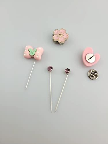 Image of MeiSie magnetic pin combo /hijab pin combo of 5 pcs with magnetic pin /scarf pin /brooch with tietacck pin back