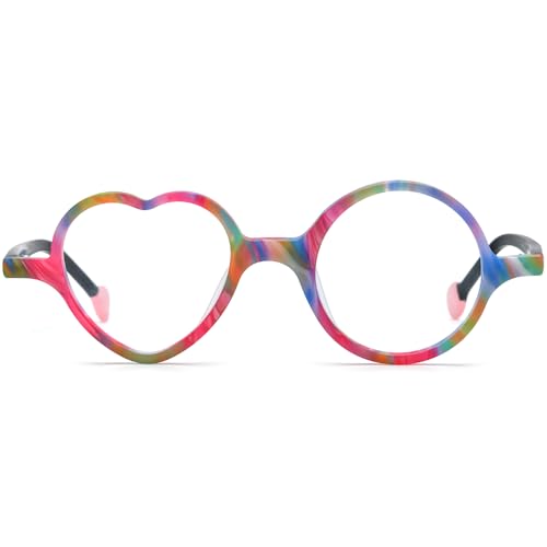 Image of HEPIDEM Multicolor Acetate Glasses Frame Men Women Round Eyeglasses Optical Spectacles 9377
