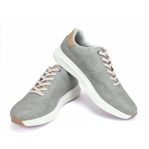 Image of Red Chief Men's Sneakers | Lace-Up Low Ankle Shoes for Everyday Wear | Stylish & Comfortable Trendy Footwear | Mid Grey (C6007)