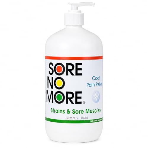 Image of Sore No More Cool Relieving Gel for Aches & Pains in Muscles & Joints associated with Strains, Bruises & Sprains | Absorbs Quickly with a Refreshing Lemon Aroma | 32 oz Bottle with Pump