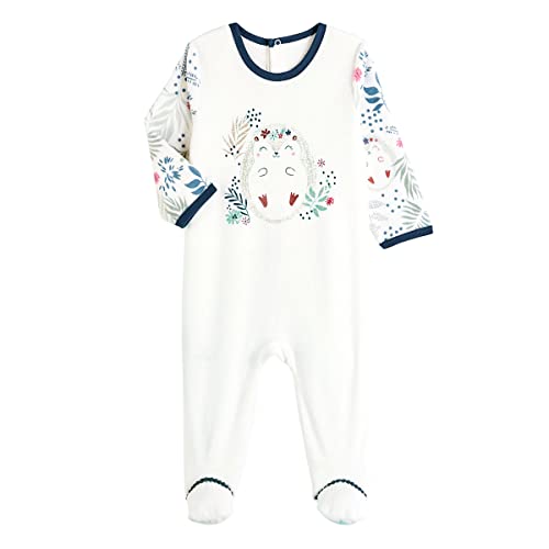 Petit Béguin - Pyjama en Velours bébé Fille Lina - Taille - 1 Mois (56cm)