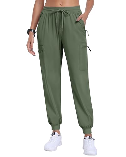 MoFiz Women's Lightweight Quick Dry Cargo Pants with Pockets