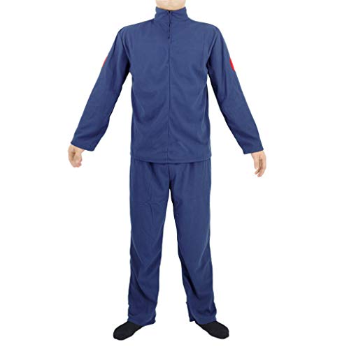 Cosplay Costume Sets for Jonin Uniform Adults Clothes with Zip Stand Collar Blue S-XXL (S)