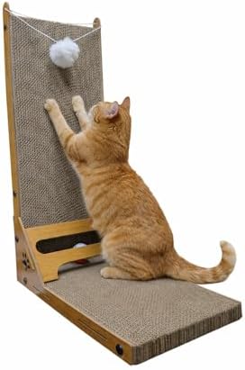Arranhador de Parede para Gatos em L 60cm x 40cm x 24cm - Proteçã...