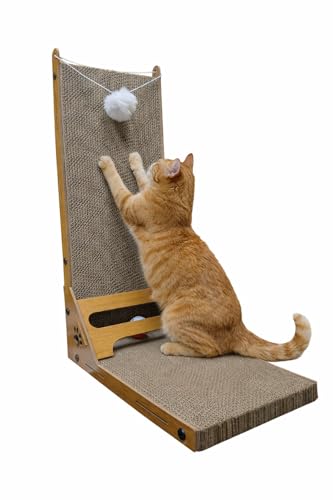 Arranhador de Parede para Gatos em L 60cm x 40cm x 24cm - Proteção para Sofá - Anti arranhão