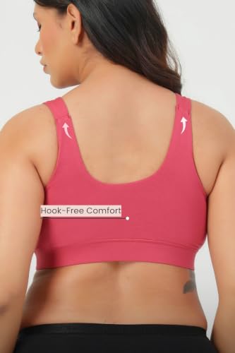 Image of ZELENA Maternity Padded Bra | Removable Cups, Broad Waistband | Soft Stretchable Modal Fabric | Easy Pull Nursing Bra for Pregnancy and Breastfeeding