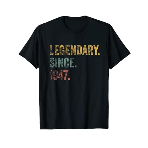 Vintage 1947 75 cumpleaños legendario desde 1947 Camiseta