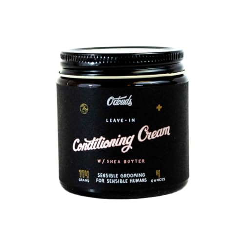 O'Douds Crema acondicionadora – Crema natural para peinar el cabello y acondicionador sin enjuague con fijación ligera y brillo medio – hecha con manteca de karité, aloe vera y aceite de ricino –