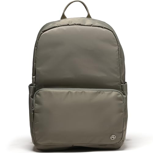 Pander 22L Casual Daypack Everyday Backpack with Luggage Sleeve Smooth Webbing Handle Professional Commuter School Bag Grey Sage
