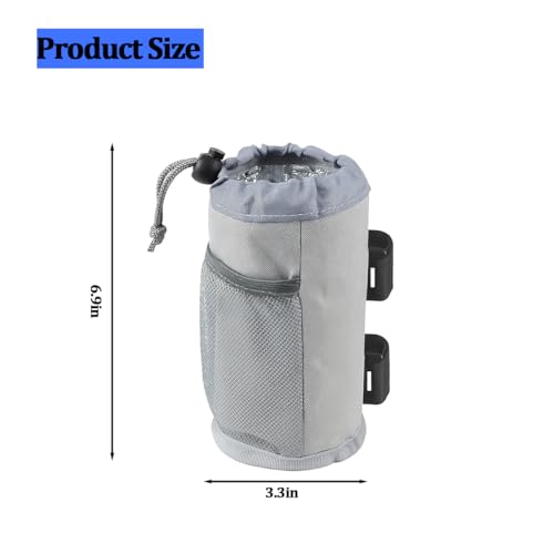 Portavasos para carro Universal con bolsa de malla gris miniatura 2