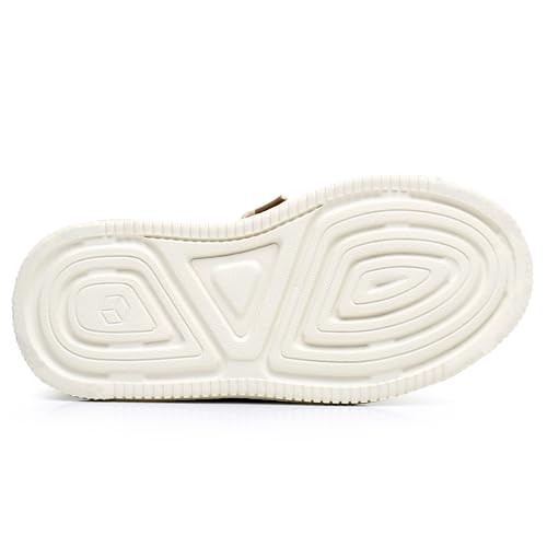 Blikcon Boys Girls Slip-On Casual Boat Shoes Light-Weight Lace Up Loafers(Toddler/Little Kid/Big Kid) Brown thumb #4