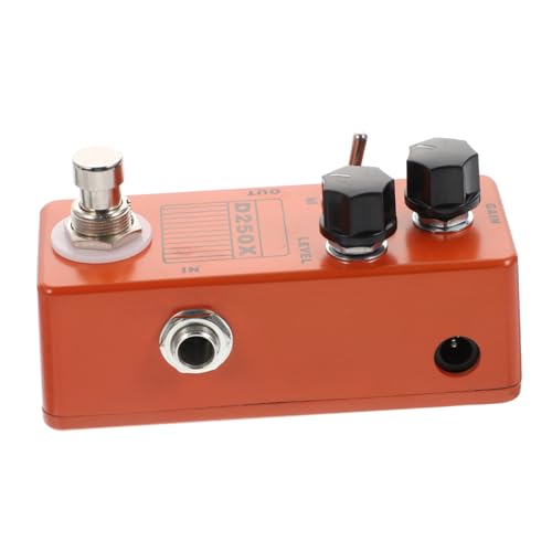 Pédale effet guitare true bypass robuste orange pour pedalboard de studio