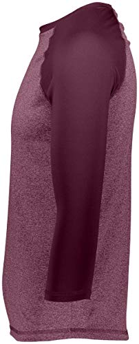 Holloway camiseta para meninos Typhoon, Maroon Heather/Maroon, X-Large