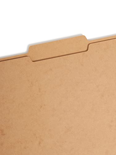 Smead Schnellhefter 14882, 2 Verschlüsse, 2/5-geschnittene Lasche rechts in der Mitte, Briefgröße, Kraftpapier, 50 Stück pro Box