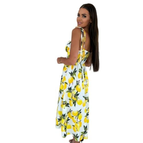 Robe longue de soirée d'été chic avec imprimé vert raffiné - 7