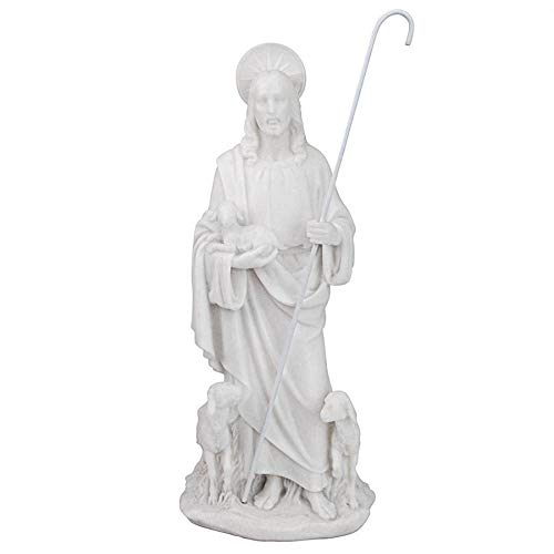 Estatua religiosa de Jesús Buen Pastor 12.5 in miniatura 2